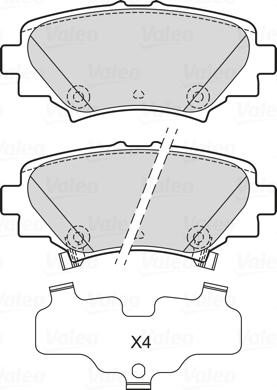 Valeo 601736 - Kit de plaquettes de frein, frein à disque cwaw.fr