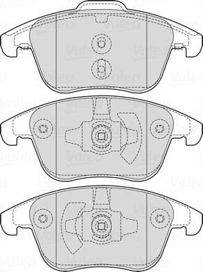 Valeo 601737 - Kit de plaquettes de frein, frein à disque cwaw.fr