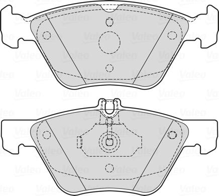 Valeo 601729 - Kit de plaquettes de frein, frein à disque cwaw.fr