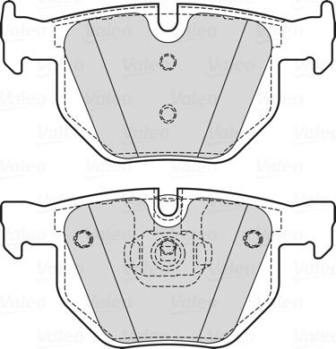 Valeo 601725 - Kit de plaquettes de frein, frein à disque cwaw.fr