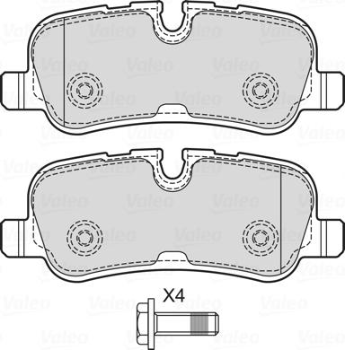 Valeo 601726 - Kit de plaquettes de frein, frein à disque cwaw.fr