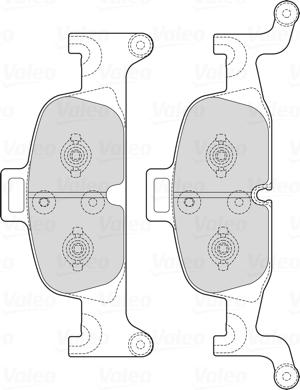 Valeo 601721 - Kit de plaquettes de frein, frein à disque cwaw.fr