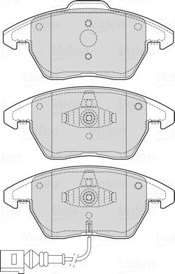 Valeo 601723 - Kit de plaquettes de frein, frein à disque cwaw.fr