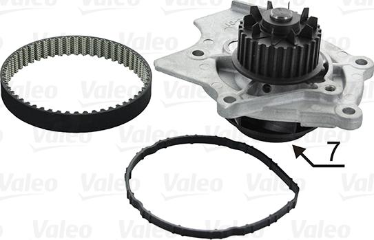 Valeo 614591 - Pompe à eau + kit de courroie de distribution cwaw.fr