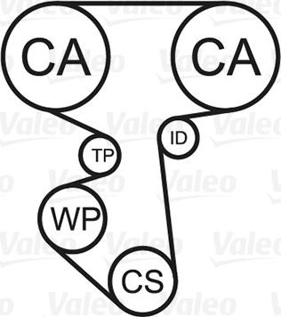 Valeo 614586 - Pompe à eau + kit de courroie de distribution cwaw.fr