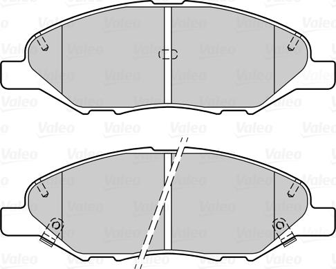 Valeo 670404 - Kit de plaquettes de frein, frein à disque cwaw.fr