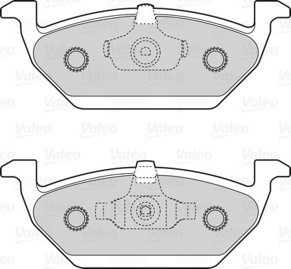 Valeo 670487 - Kit de plaquettes de frein, frein à disque cwaw.fr