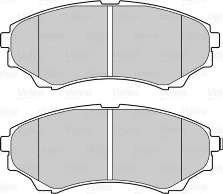 Valeo 670555 - Kit de plaquettes de frein, frein à disque cwaw.fr