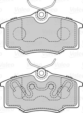 Valeo 670048 - Kit de plaquettes de frein, frein à disque cwaw.fr