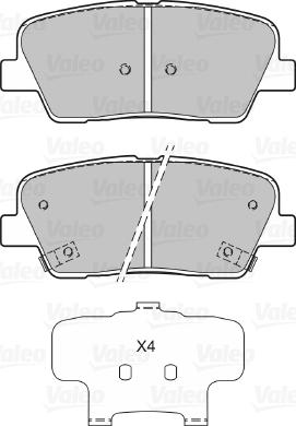 Valeo 670134 - Kit de plaquettes de frein, frein à disque cwaw.fr