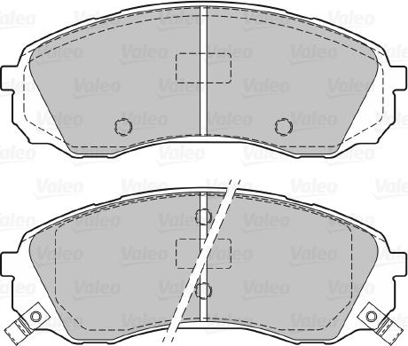 Valeo 670129 - Kit de plaquettes de frein, frein à disque cwaw.fr