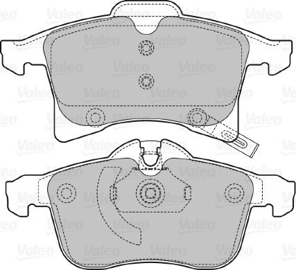 Valeo 670860 - Kit de plaquettes de frein, frein à disque cwaw.fr