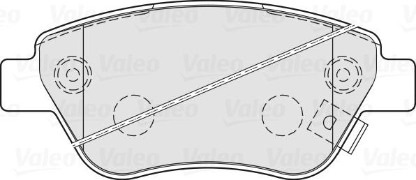 Valeo 670825 - Kit de plaquettes de frein, frein à disque cwaw.fr