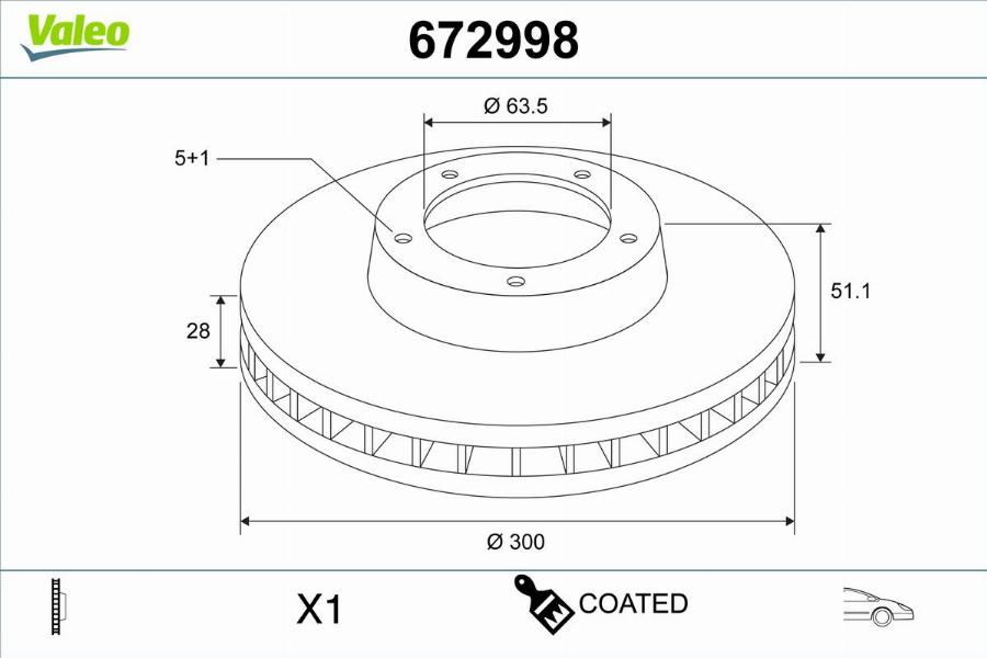 Valeo 672998 - Disque de frein cwaw.fr