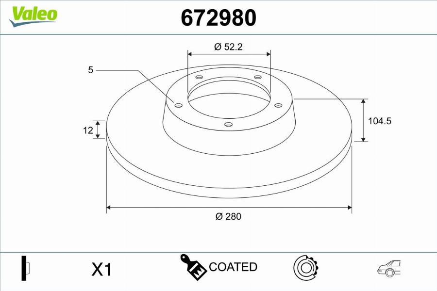 Valeo 672980 - Disque de frein cwaw.fr