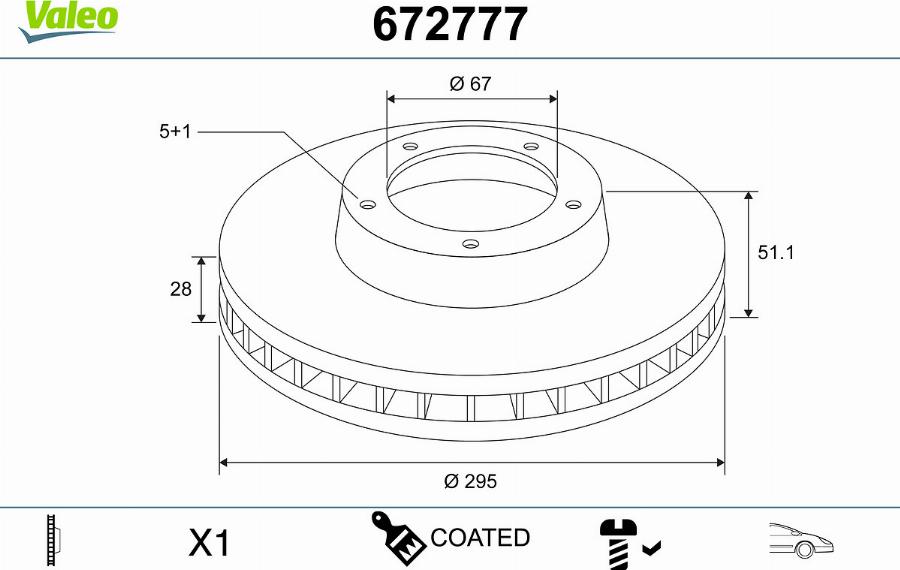 Valeo 672777 - Disque de frein cwaw.fr