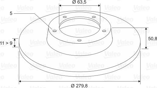 Valeo 197546 - Disque de frein cwaw.fr