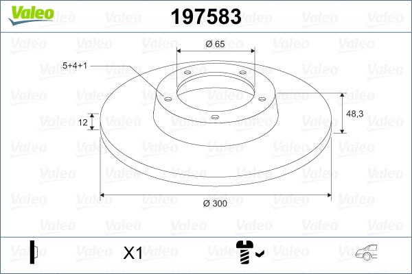 Valeo 197583 - Disque de frein cwaw.fr