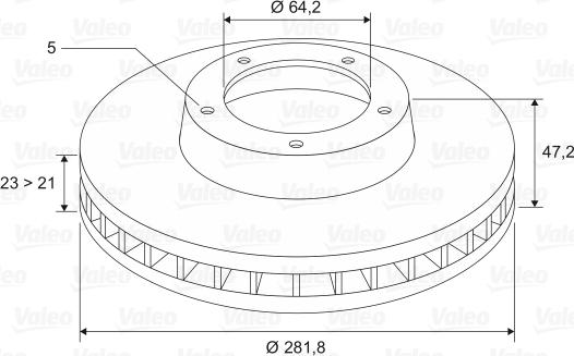 Valeo 197530 - Disque de frein cwaw.fr