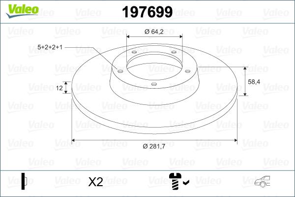 Valeo 197699 - Disque de frein cwaw.fr