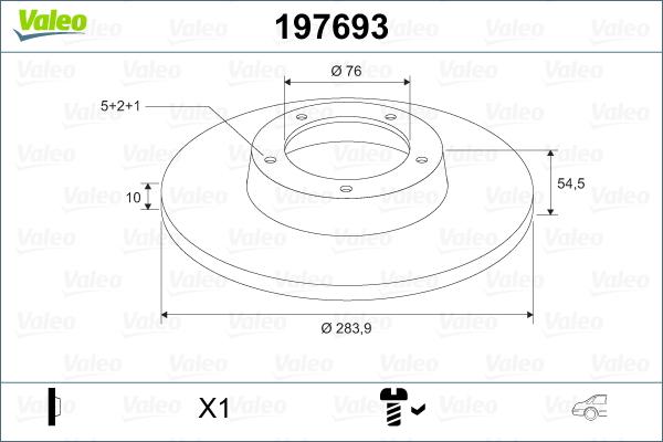 Valeo 197693 - Disque de frein cwaw.fr