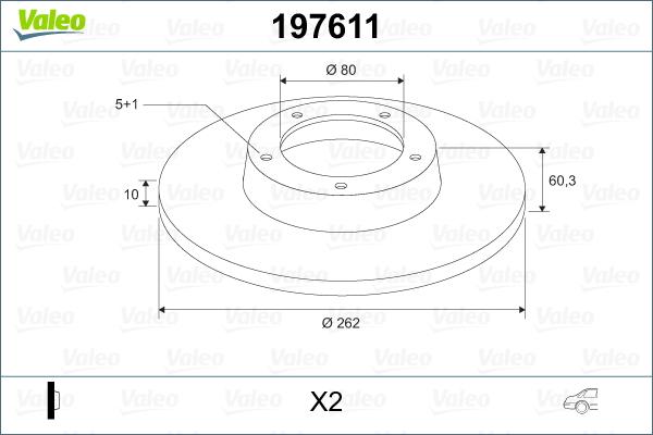 Valeo 197611 - Disque de frein cwaw.fr