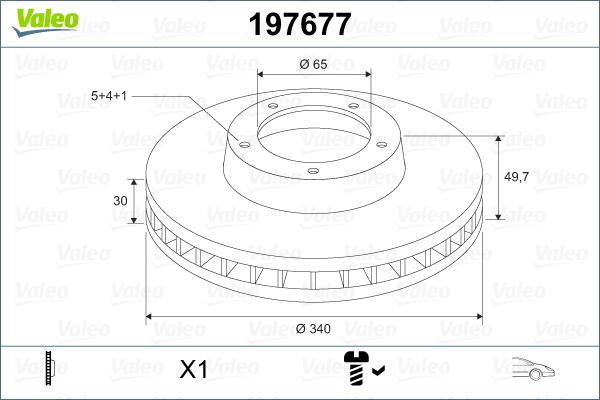 Valeo 197677 - Disque de frein cwaw.fr