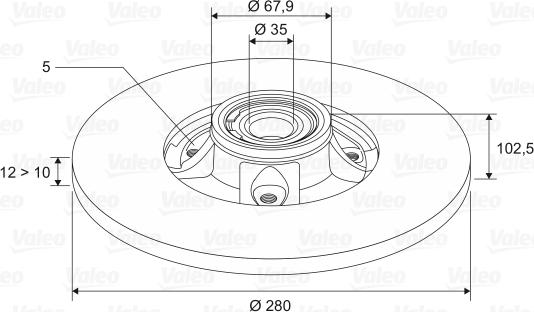 Valeo 197001 - Disque de frein cwaw.fr