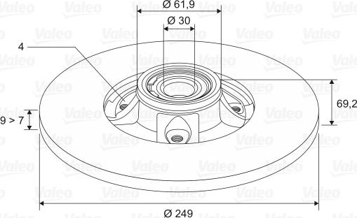 Valeo 197002 - Disque de frein cwaw.fr