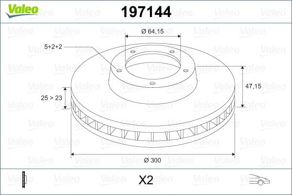 Valeo 197144 - Disque de frein cwaw.fr