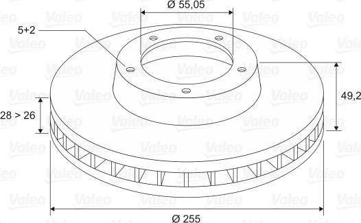 Valeo 197148 - Disque de frein cwaw.fr