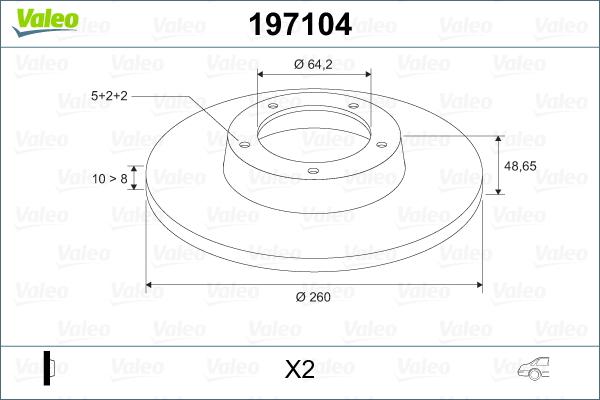 Valeo 197104 - Disque de frein cwaw.fr