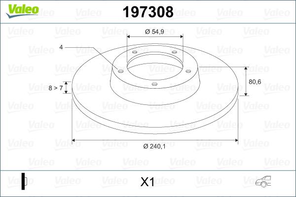 Valeo 197308 - Disque de frein cwaw.fr