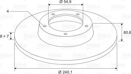 Valeo 197308 - Disque de frein cwaw.fr