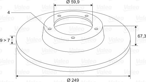 Valeo 197307 - Disque de frein cwaw.fr