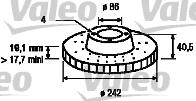 Valeo 186441 - Disque de frein cwaw.fr