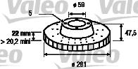 Valeo 186442 - Disque de frein cwaw.fr