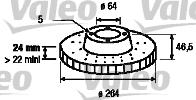 Valeo 186455 - Disque de frein cwaw.fr