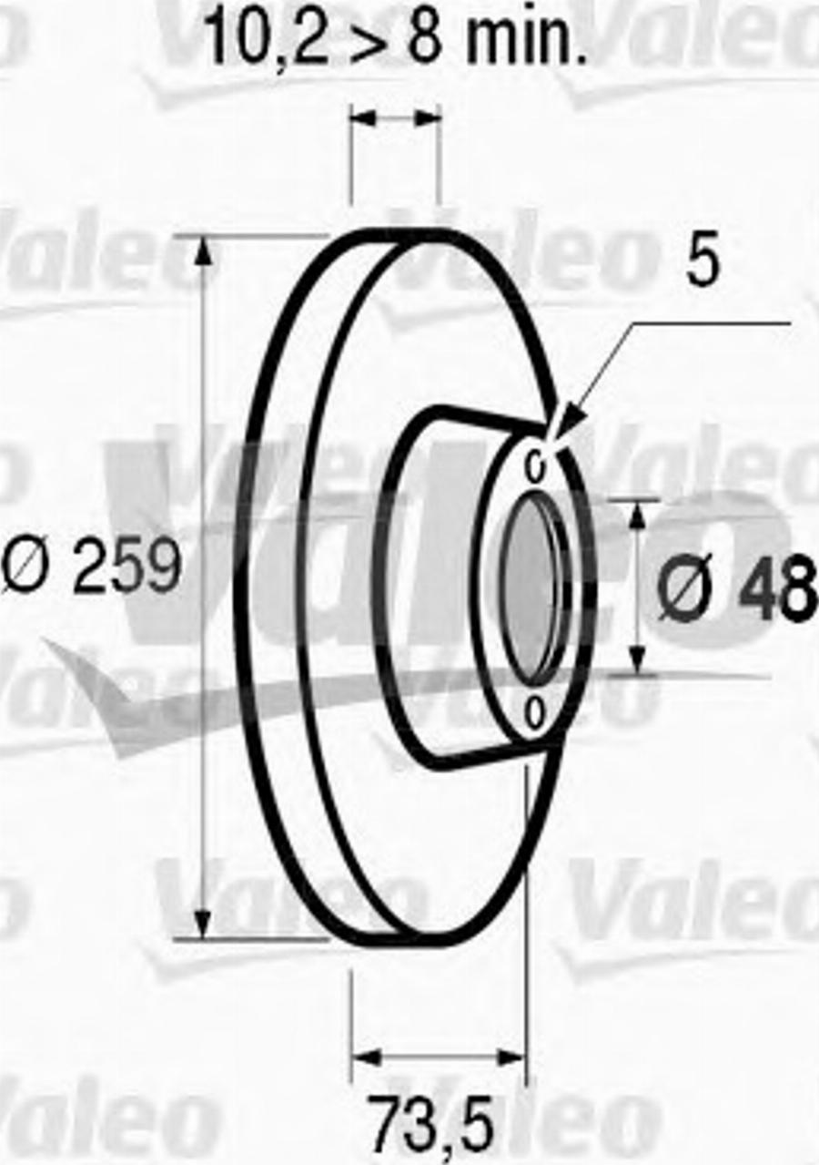 Valeo 186456 - Disque de frein cwaw.fr