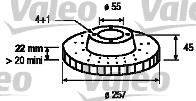 Valeo 186451 - Disque de frein cwaw.fr