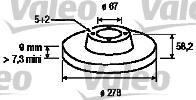 Valeo 186462 - Disque de frein cwaw.fr