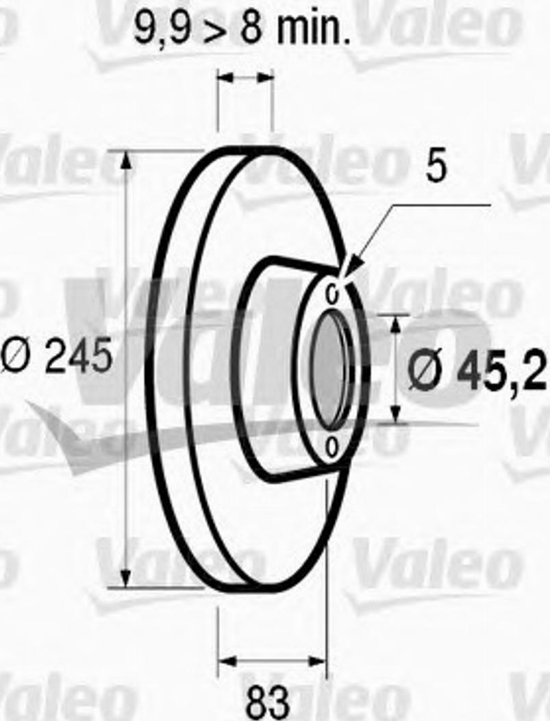 Valeo 186 410 - Disque de frein cwaw.fr