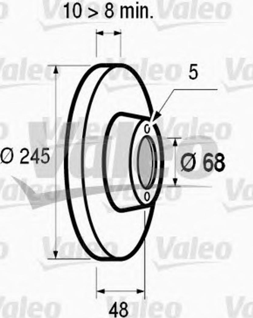 Valeo 186 411 - Disque de frein cwaw.fr