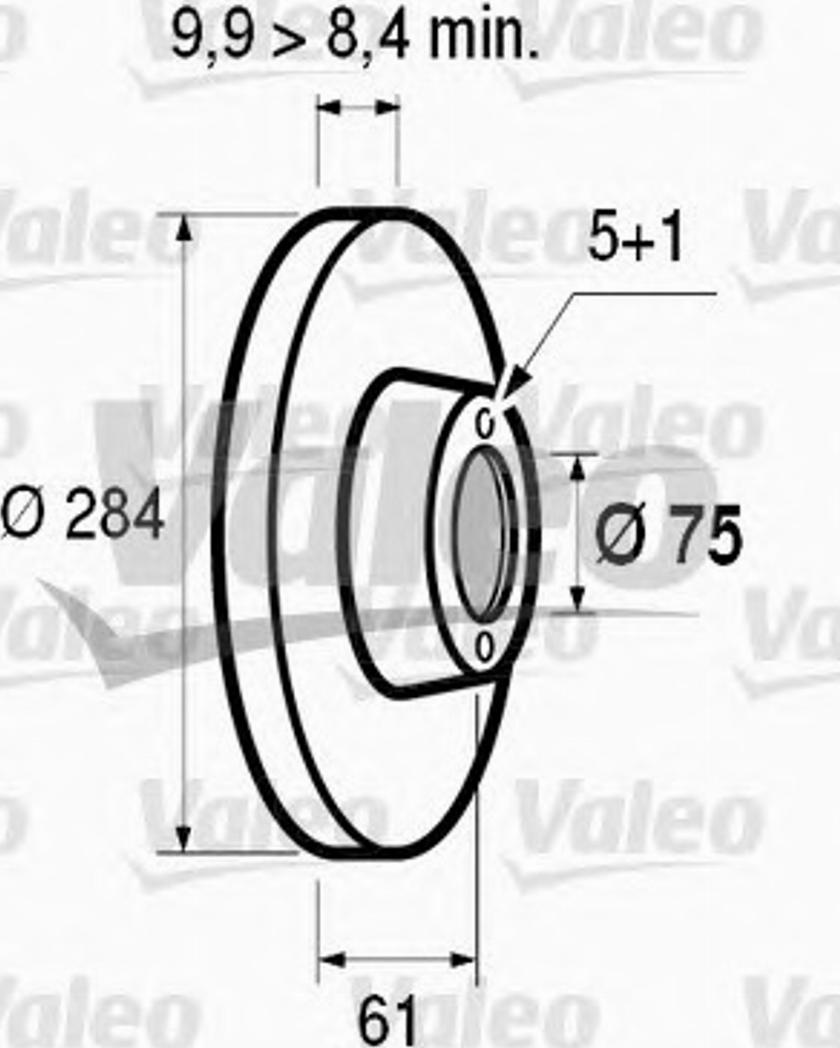 Valeo 186412 - Disque de frein cwaw.fr