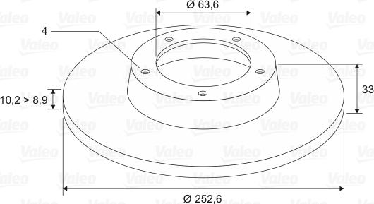 Valeo 186425 - Disque de frein cwaw.fr