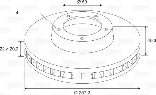 Valeo 186590 - Disque de frein cwaw.fr