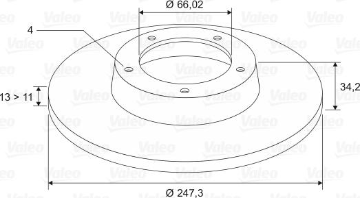 Valeo 186598 - Disque de frein cwaw.fr