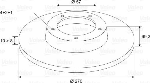 Valeo 186565 - Disque de frein cwaw.fr