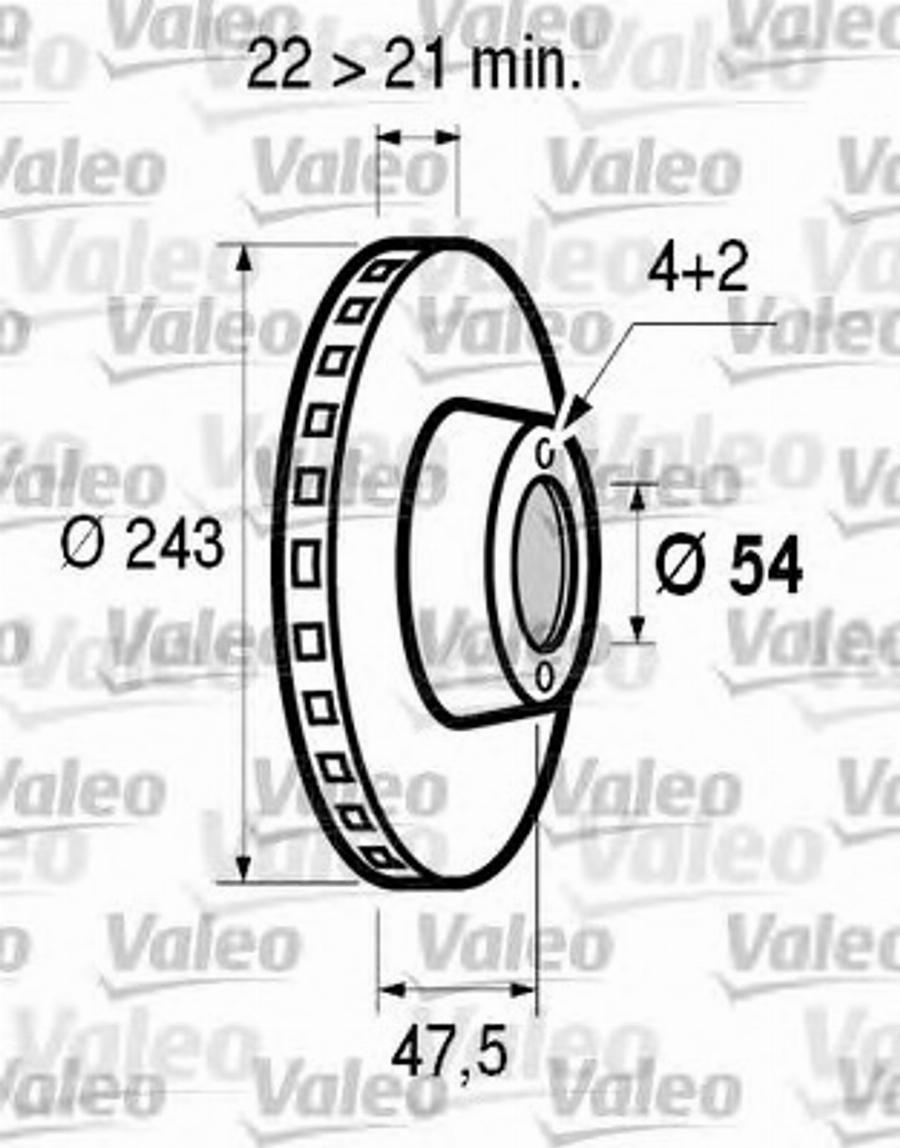 Valeo 186506 - Disque de frein cwaw.fr