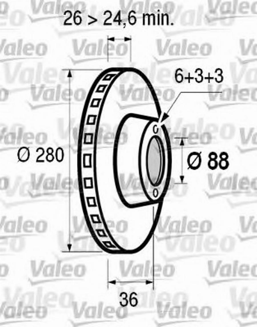 Valeo 186584 - Disque de frein cwaw.fr